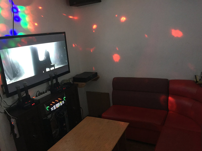 Small karaoke room seating